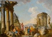 Giovanni Paolo Panini, Architectural Capriccio with an Apostle Preaching